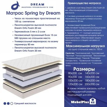 Матрас ортопедический Spring 160х200